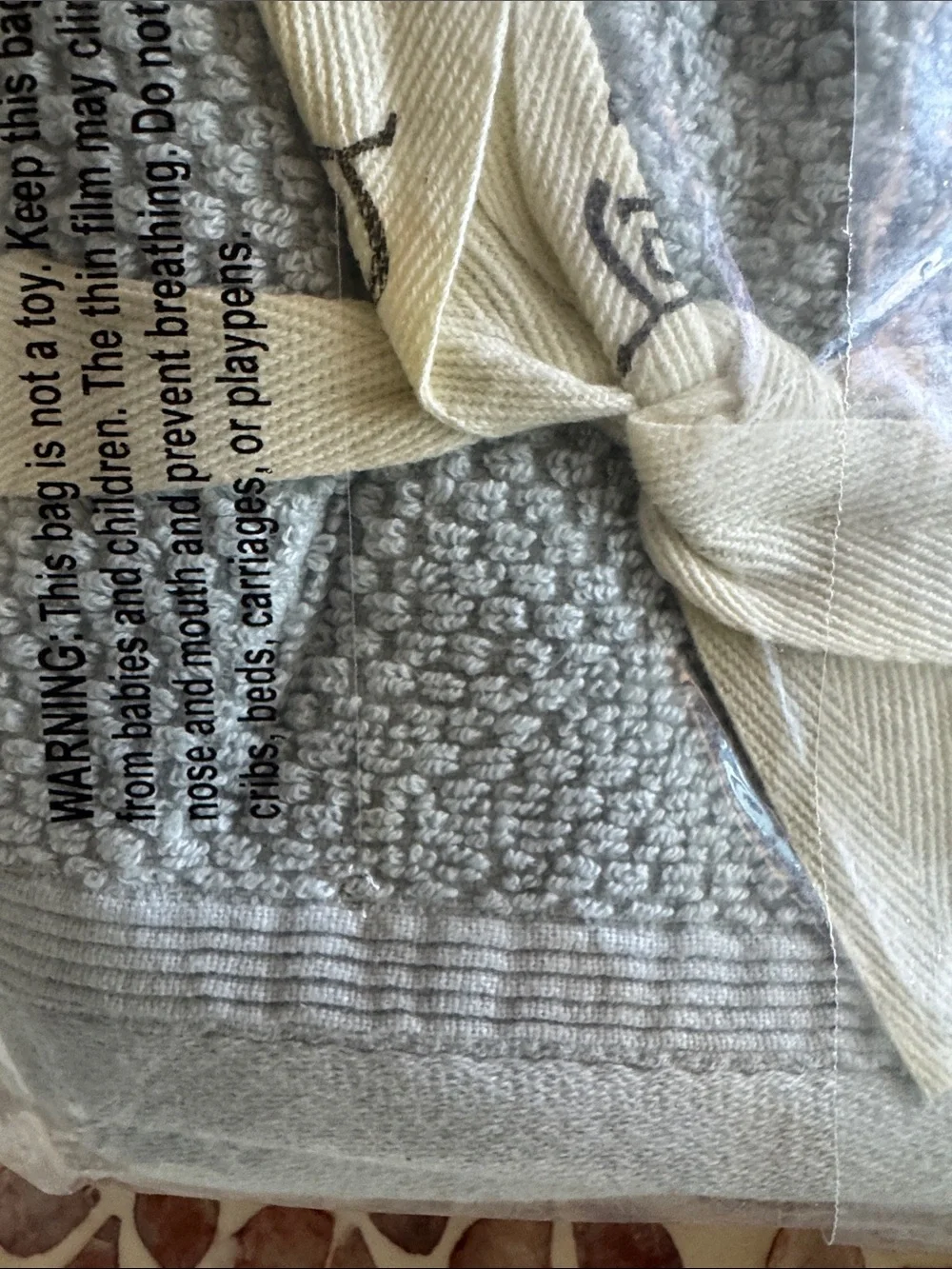NWT Yala Organic 100% Cotton Washcloth Set of 4 Grey soft Quality contemporary